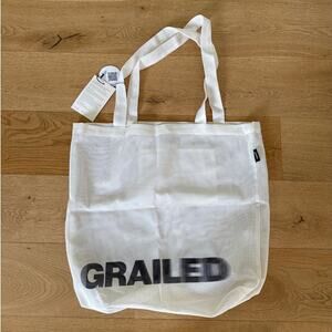 Junes Bag x Grailed - Grande Tote Bag in Cream & Black